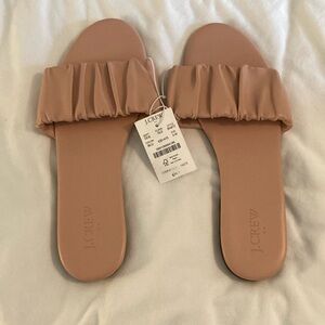 J Crew Factory nude slides size 9 NWT